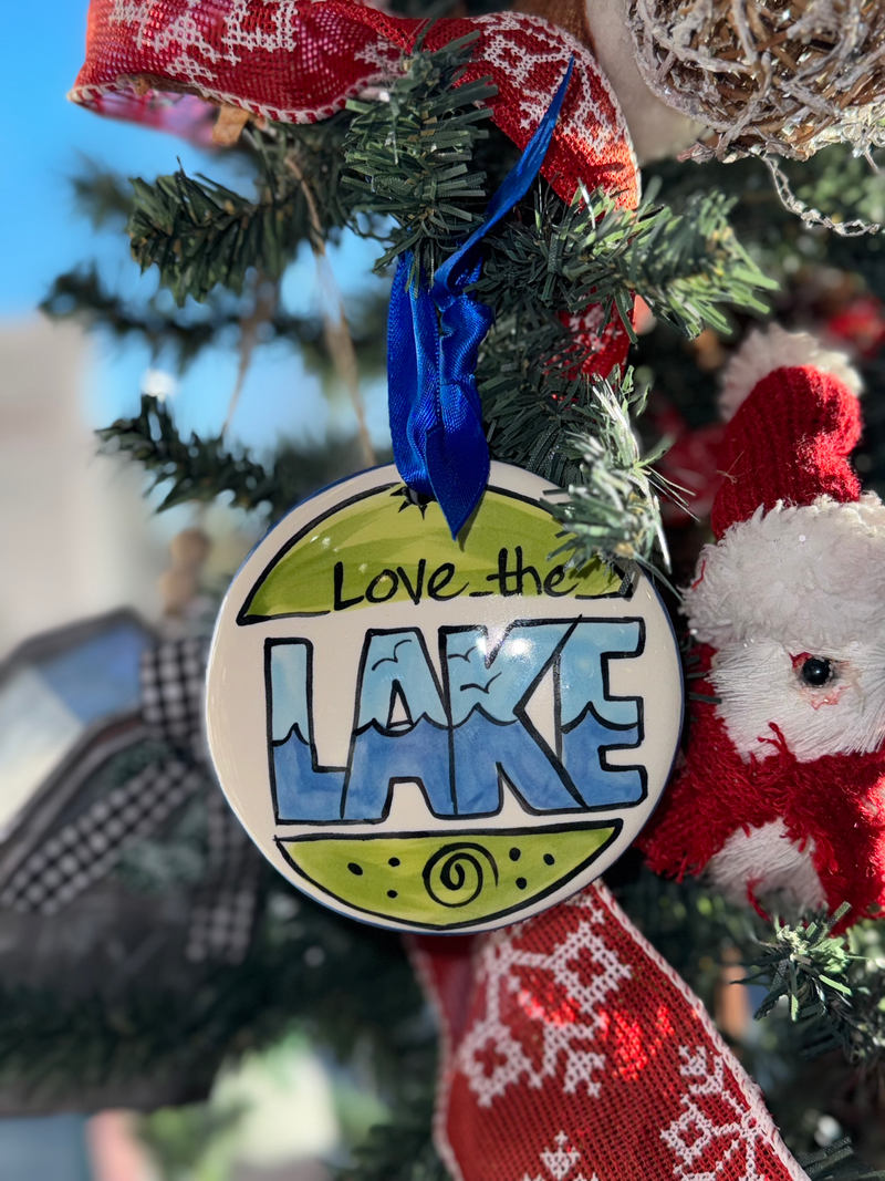 Love The Lake Flat Ornament