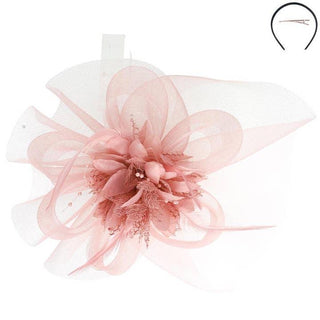 Lt Pink Looped Fascinator