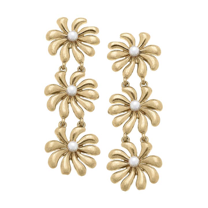 Lulu Pearl Flower Earrings