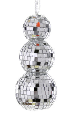 Mirrorball Snowman Ornament