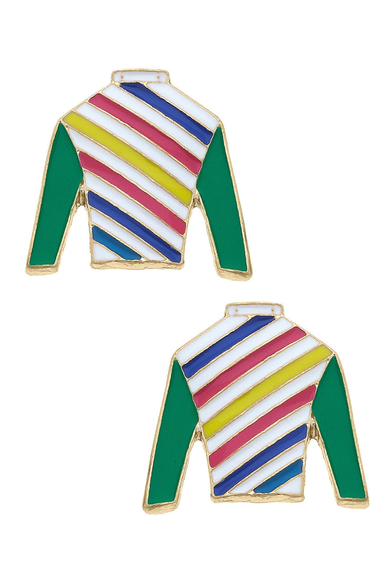 Mabel Jockey Silk Stud Multi Earrings