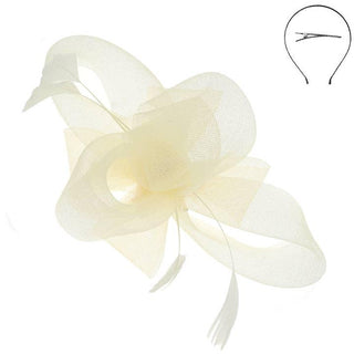 Mesh Bow Fascinator Ivory