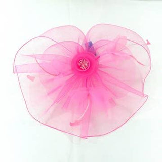 Mesh Rose Fascinator Pink