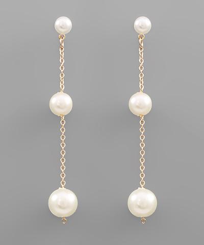 Gold Miss Pearl Earrings