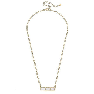 Mother Of Pearl Bar Necklace