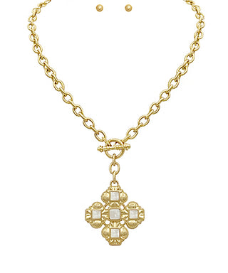 Round Cross Necklace