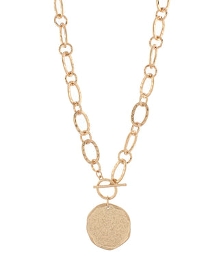 Textured Organic Round Necklace