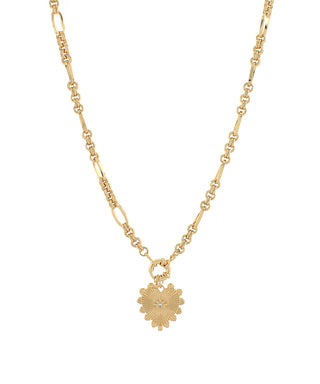 Textured Heart Pendant Necklace