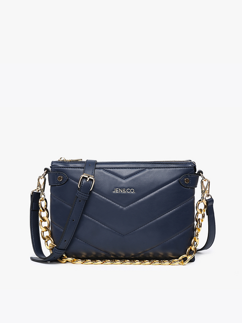 Navy Britt Puffer Crossbody