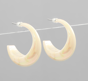 Nora Hoop Earrings Ivory