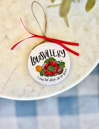 Louisville Wood Enamel Ornament