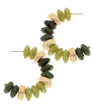 Olive Rondelle Hoop