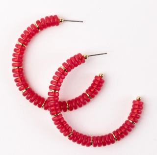 Olivia Earrings Hot Pink
