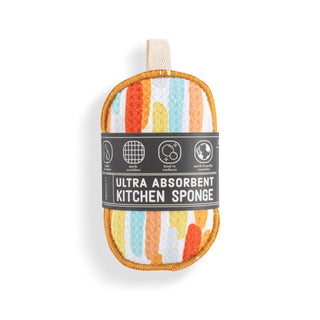 Orange Lines Absorbent Sponges
