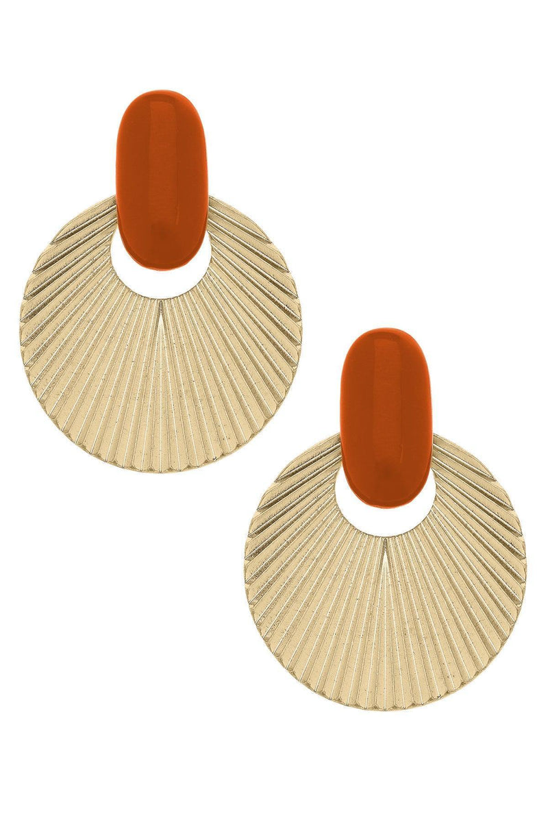 Orange Lola Fluted Earring