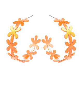 Orange Flower Coasted Hoop
