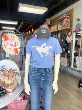 Pastel Derby Horse Tee
