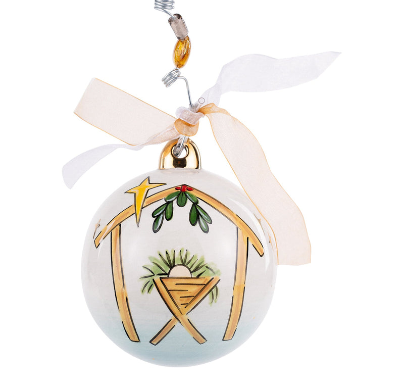 Peach On Earth Nativity Ornament