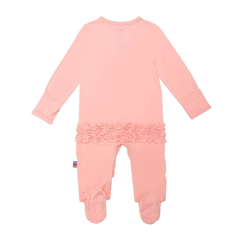 Peach P Ruffle Magnetic Footie