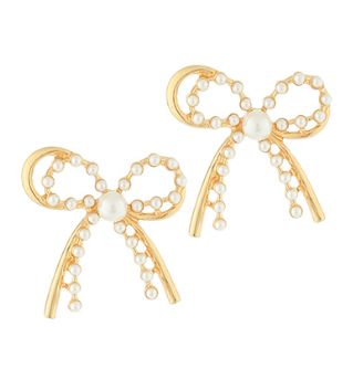 Pearl Bow Stud