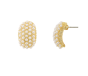 Pearl Dot Metal Earring