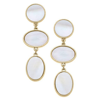 Pearl Oval Linked Earring
