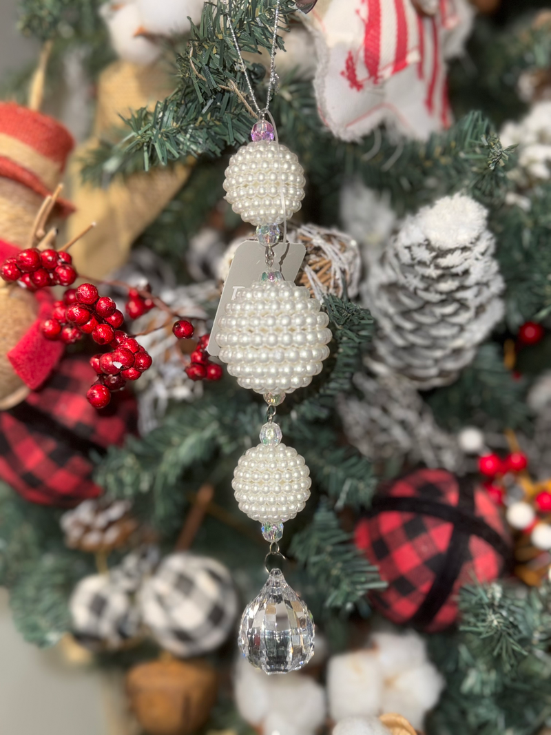 Pearl Pointed Crystal Ornament