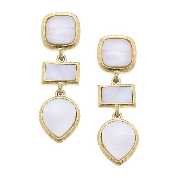 Pearl Shapes Linked Earring
