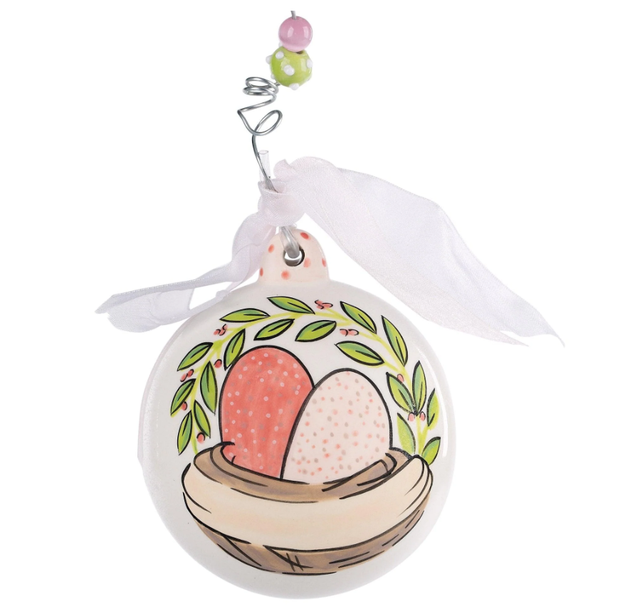 Pink Egg Baby's 1st Ornament