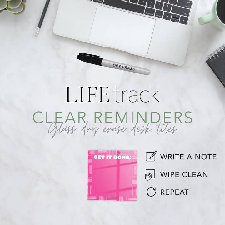 Pink Hatch Dry Erase Note