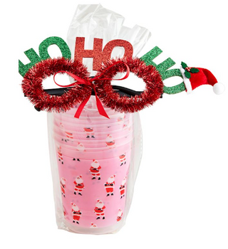 Pink Holiday Party Cup Set