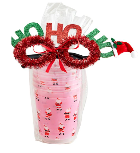 Pink Holiday Party Cup Set