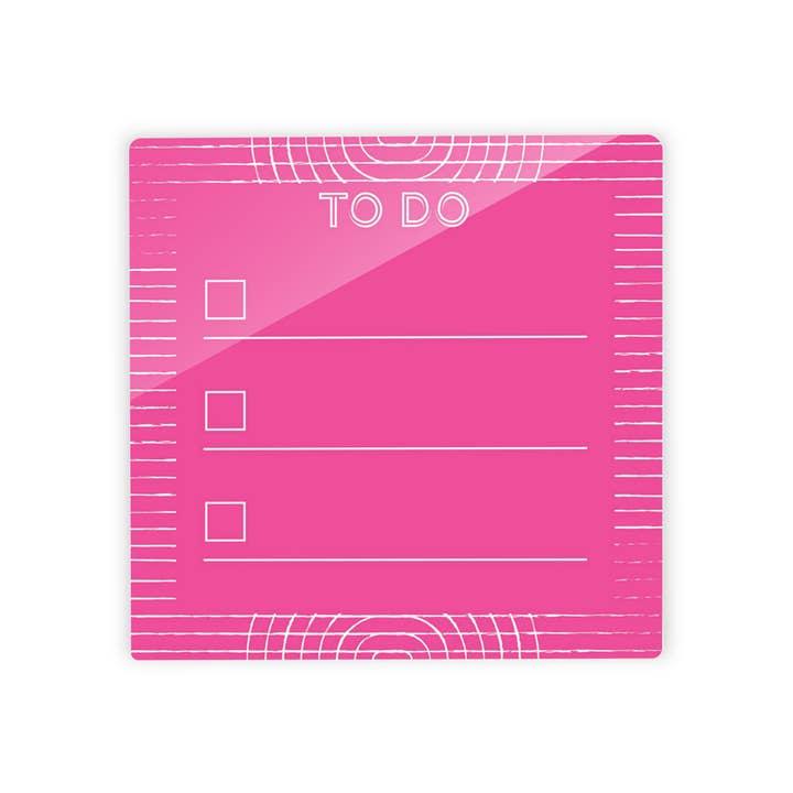 Pink Lines Dry Erase Note