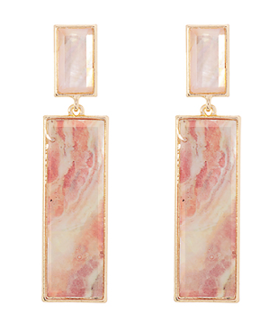 Pink Shell Bar Earring