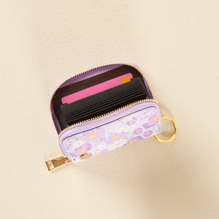 Purple Bouquet Beauty Zip Around Wallet