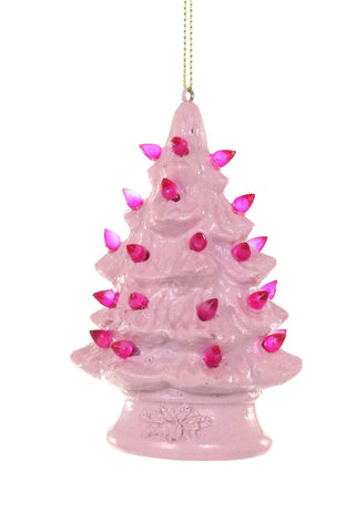 Vintage Ceramic Tree-Pink Ornament