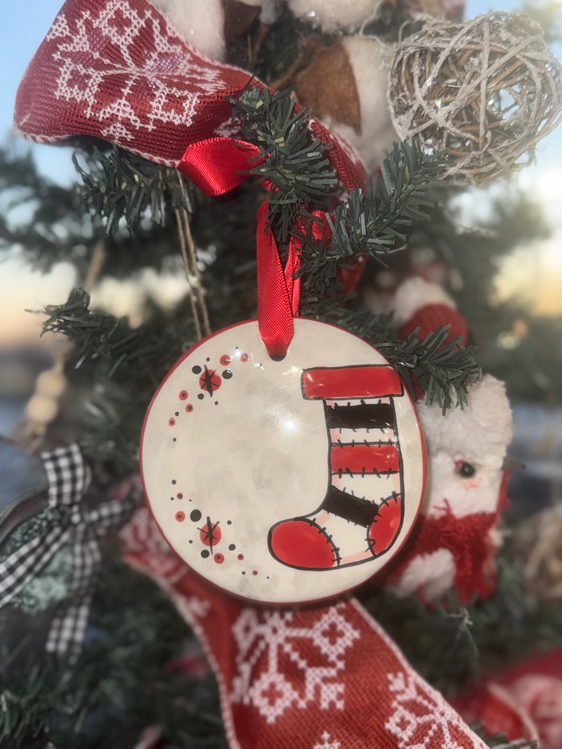 Red/Black Stocking Ornament