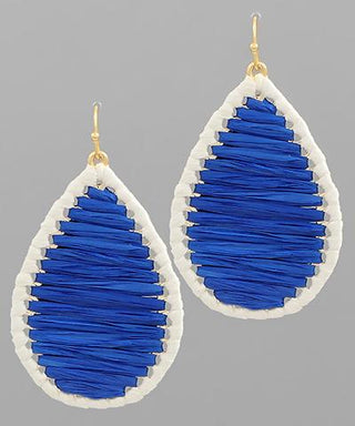 Royal Gameday Raffia Earring