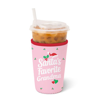 Santa's Fav Grandma Iced Cup Coolie (Medium)