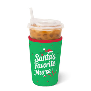 Santa's Fav Nurse Iced Cup Coolie (Medium)