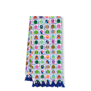 Derby silks tea towel