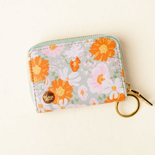 Sage Bouquet Beauty Zip Around Wallet