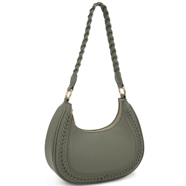 Sage Curve Braided Purse