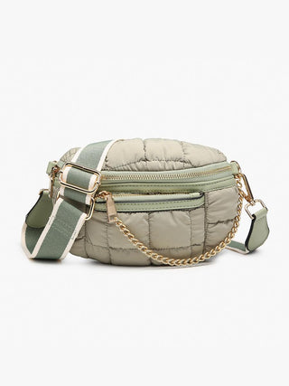 Sage Mabel Quilted Belt Bag