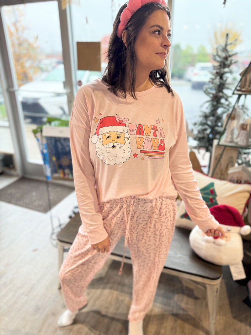 Santa Baby Pj Top