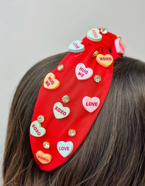 Candy Is Dandy Candy Heart Headband (Blush)