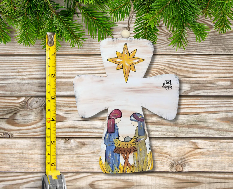 Nativity Cross Ornament