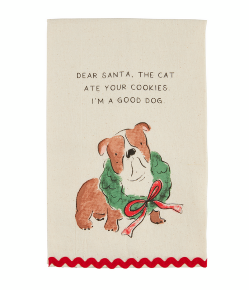 Dear Santa Xmas Pet RicRac Towel