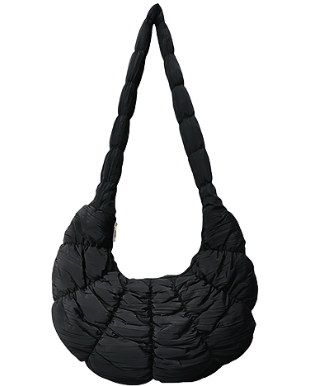 Black Croissant Shape Cloud Bag