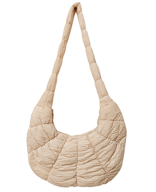 Beige Croissant Shape Cloud Bag